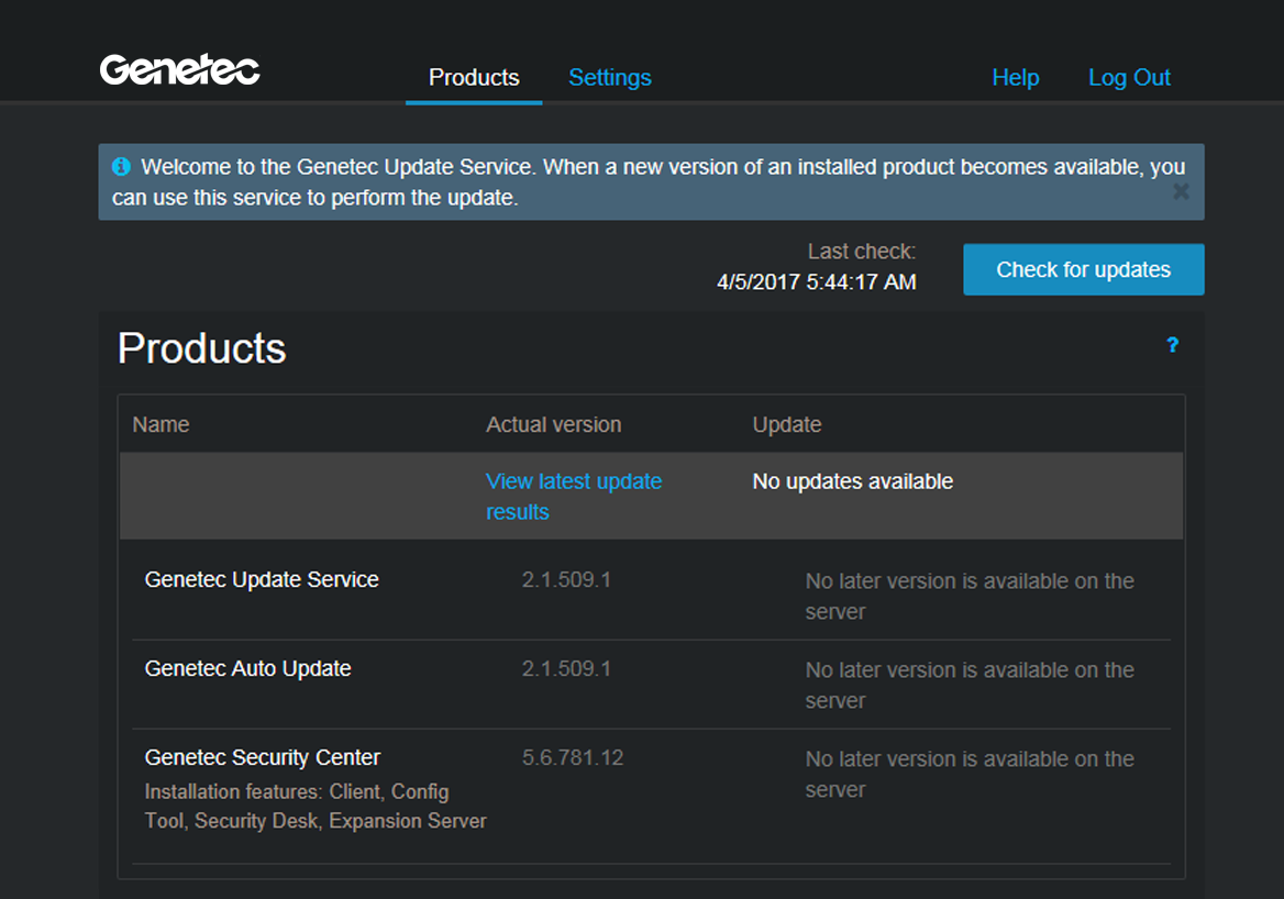 Servicio de Actualización de Genetec (GUS, por sus siglas en inglés)