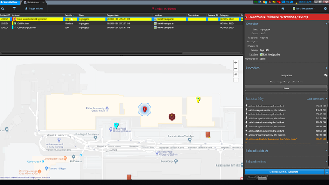 User interface of Genetec Mission Control