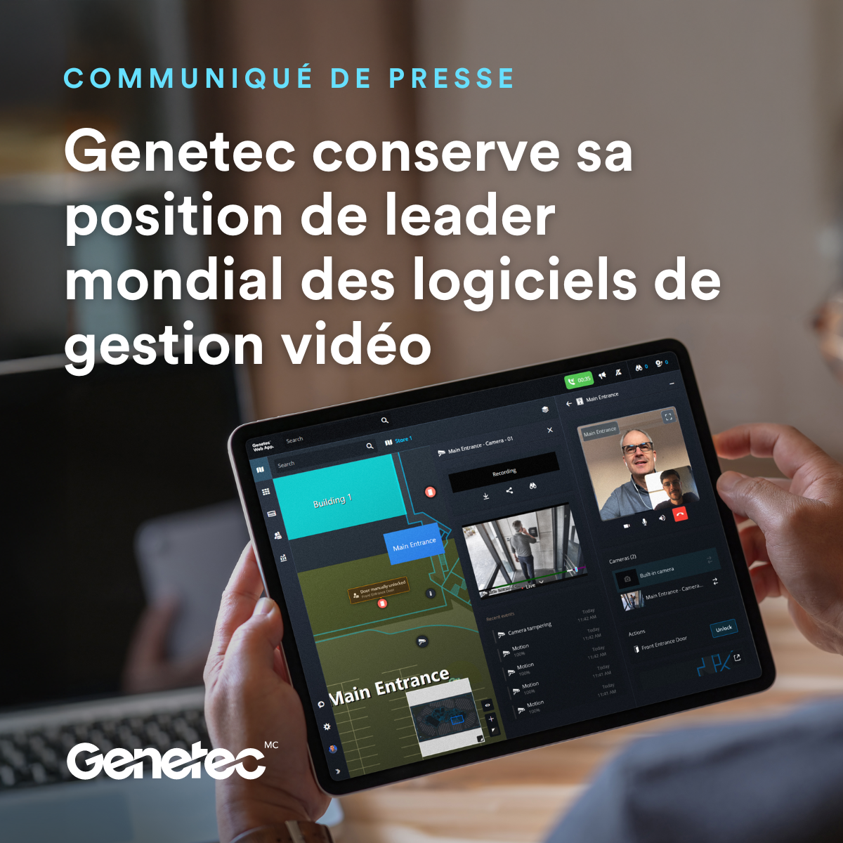 Genetec conserve sa position de leader mondial des logiciels de gestion vidéo, selon les analystes